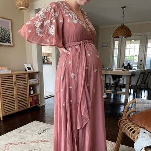 Maternity floor length dress